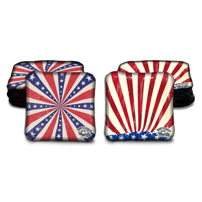 American Flag Striped Pattern Cornhole Bags