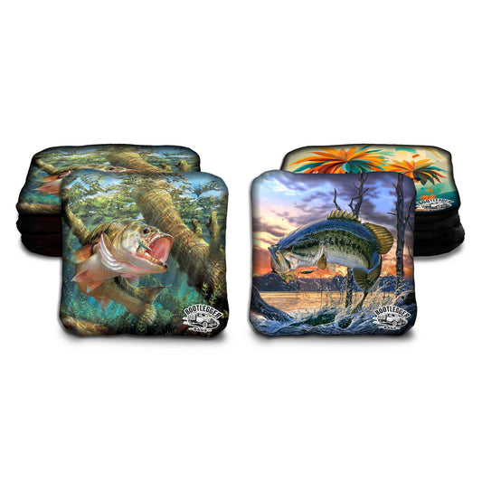 Bass Fishing Cornhole Bags