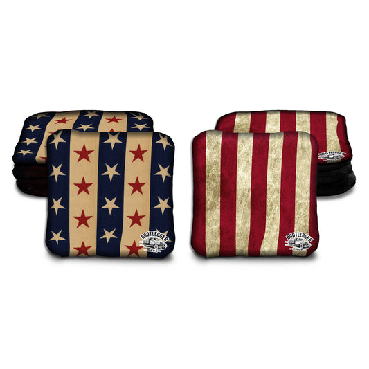 Vintage Stars and Stripes Cornhole Bags