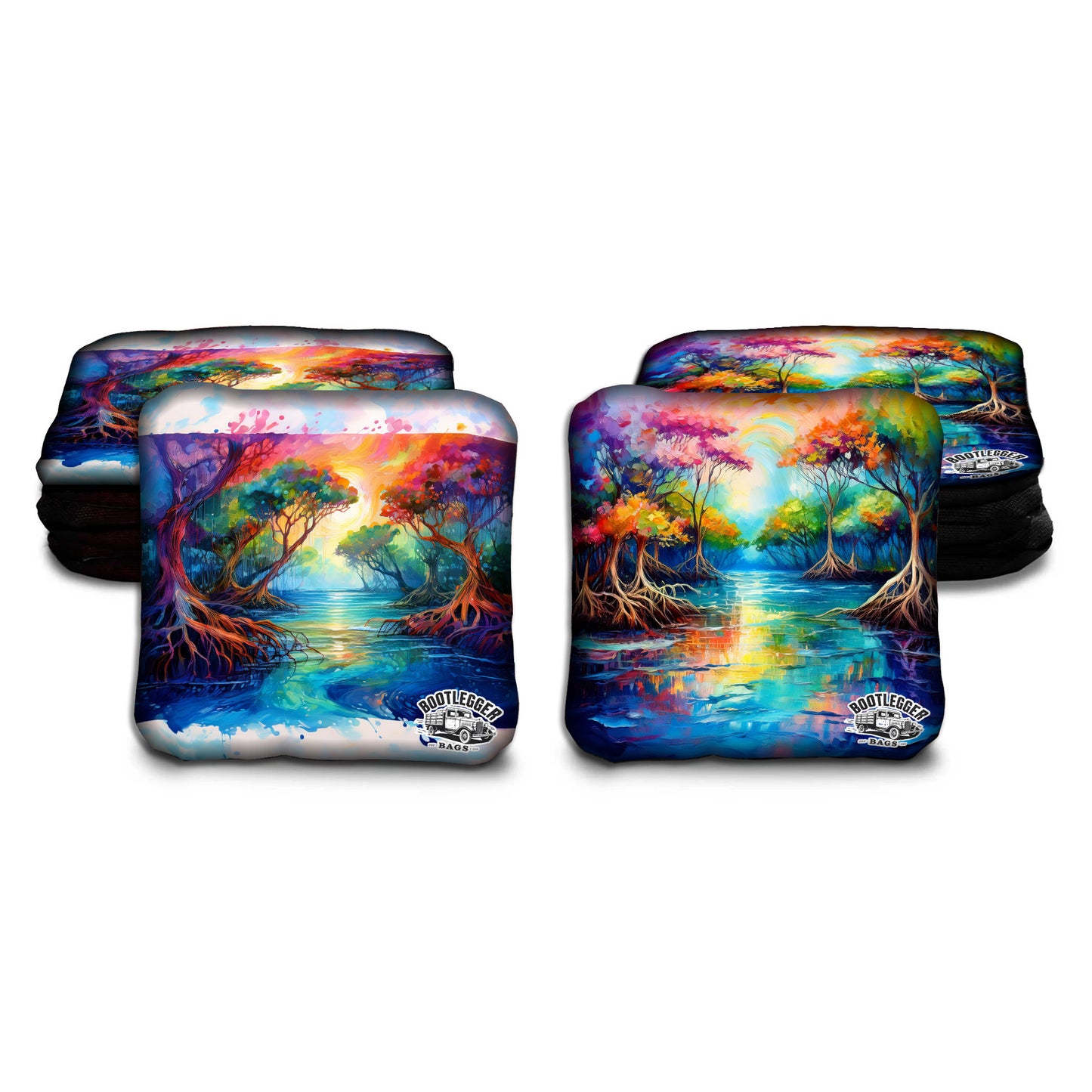 Watercolor Mangroves Cornhole Bags