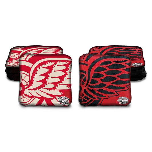 Detroit Red Wings Fan Art Cornhole Bags