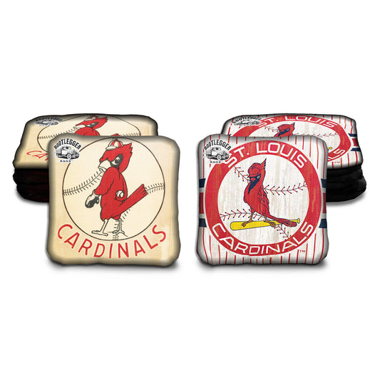 St Louis Cardinals Retro Logo Fan Art Cornhole Bags
