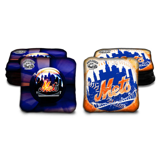 New York Mets Fan Art Cornhole Bags