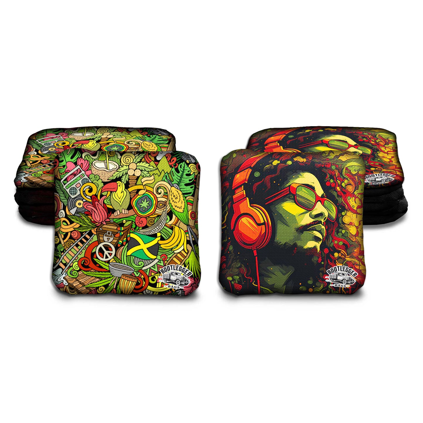 Reggae Themed Cornhole Bags