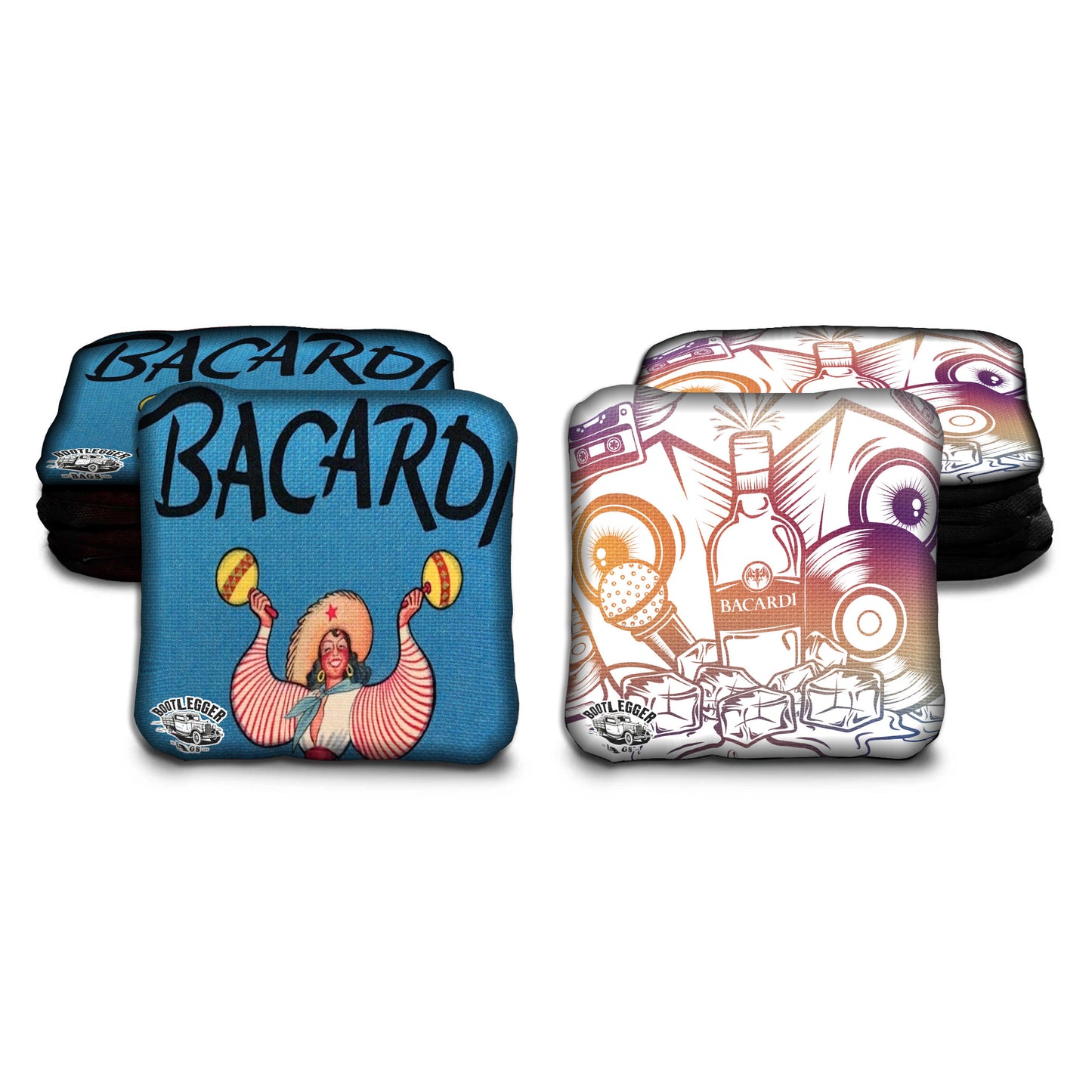 Bacardi Fan Art Cornhole Bags