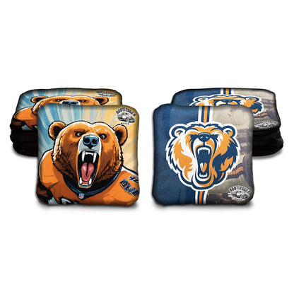 Chicago Bears Fan Art Cornhole Bags