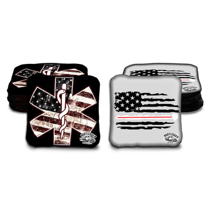 Thin White Line Flag Cornhole Bags