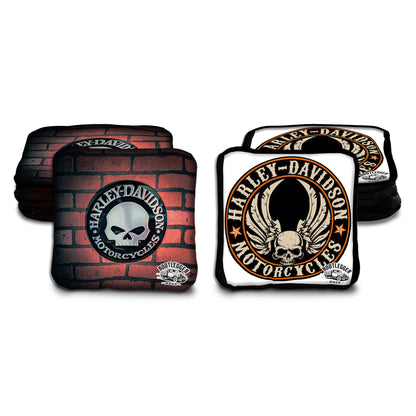 Harley Davidson Bricks and Skulls Cornhole Bags