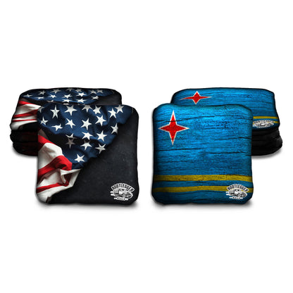 Arab and American Flag Cornhole Bags