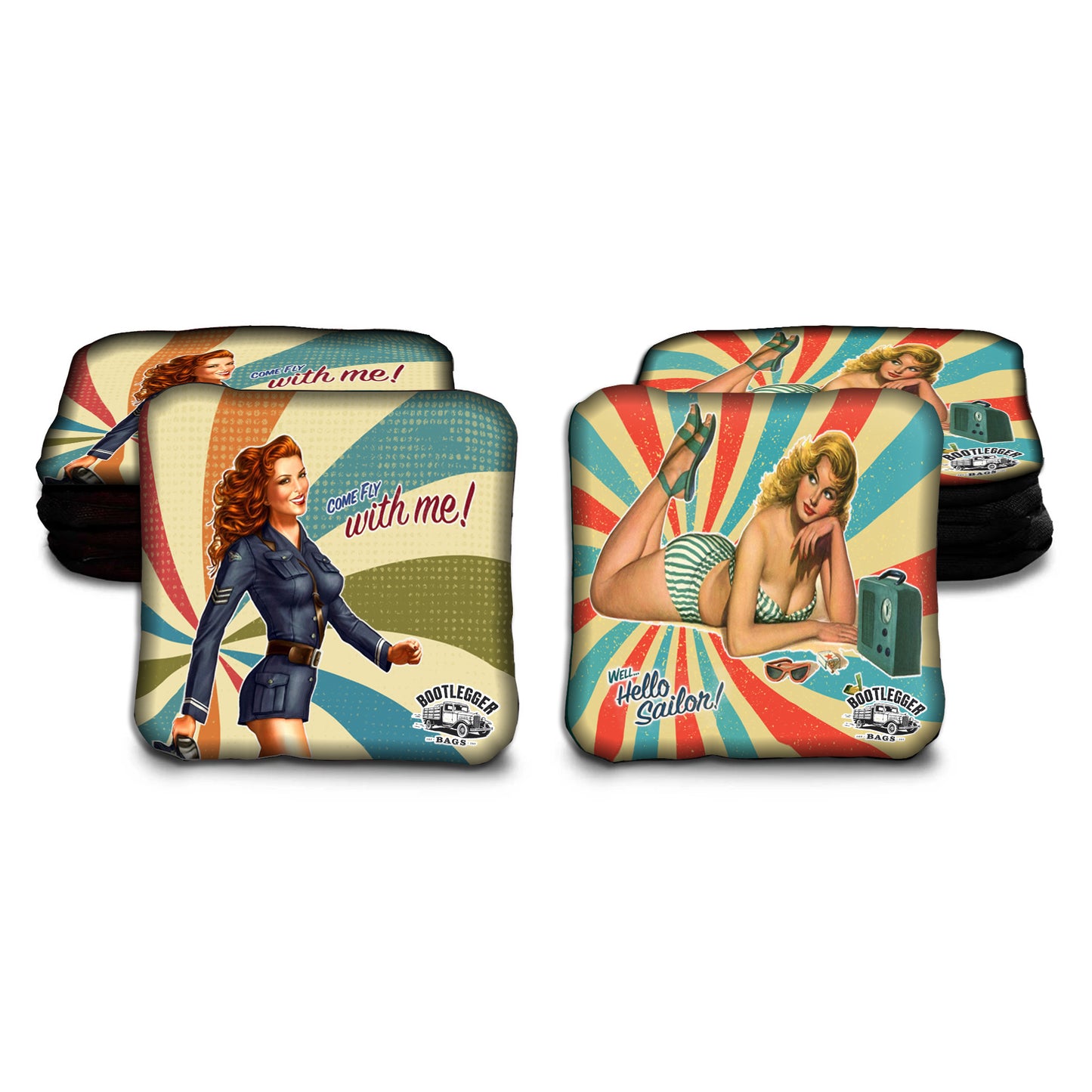 Pin-Up Girls Retro Cornhole Bags