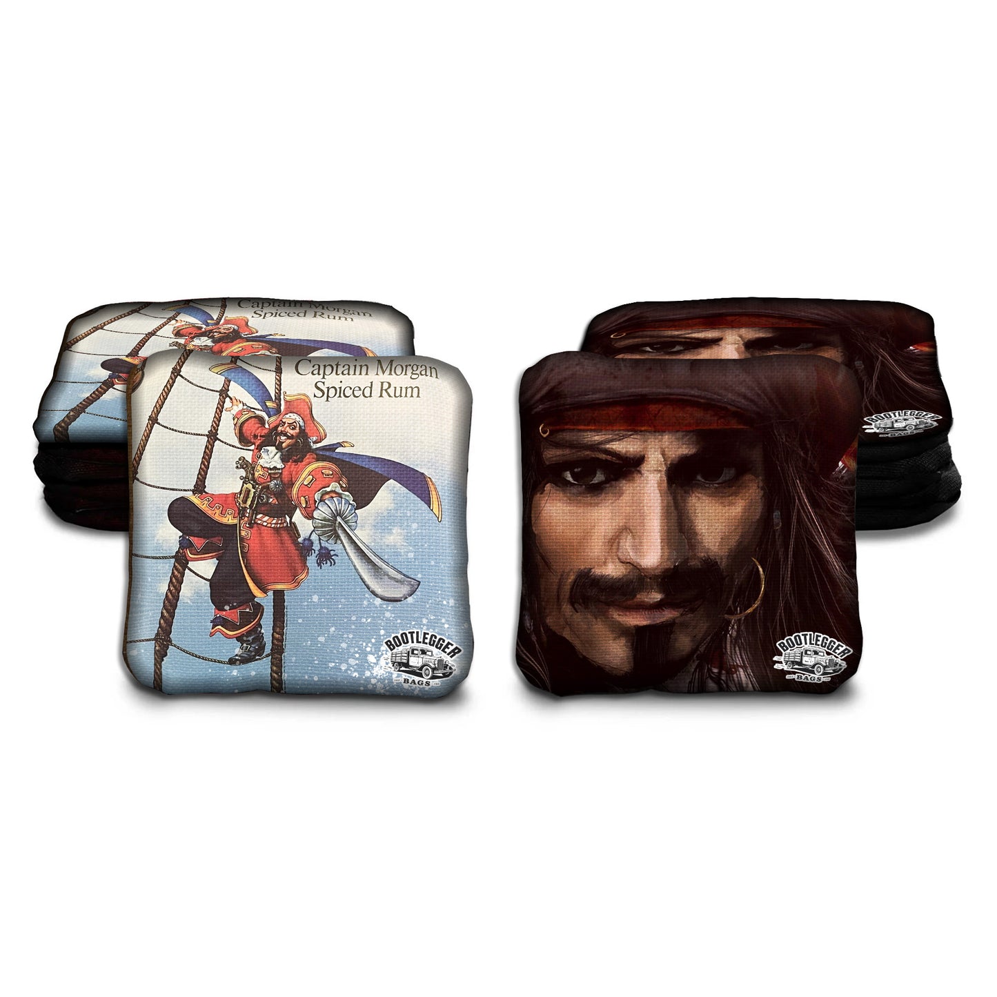 Captain Morgan Fan Art Cornhole Bags