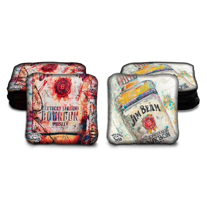 Jim Beam Fan Art Cornhole Bags