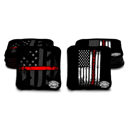 Thin Red Line Fire Fighter Cornhole Bags