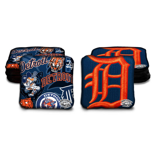 Detroit Tigers Fan Art Cornhole Bags