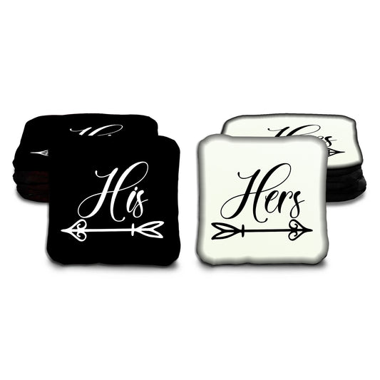 His and Hers Arrow Wedding Cornhole Bags