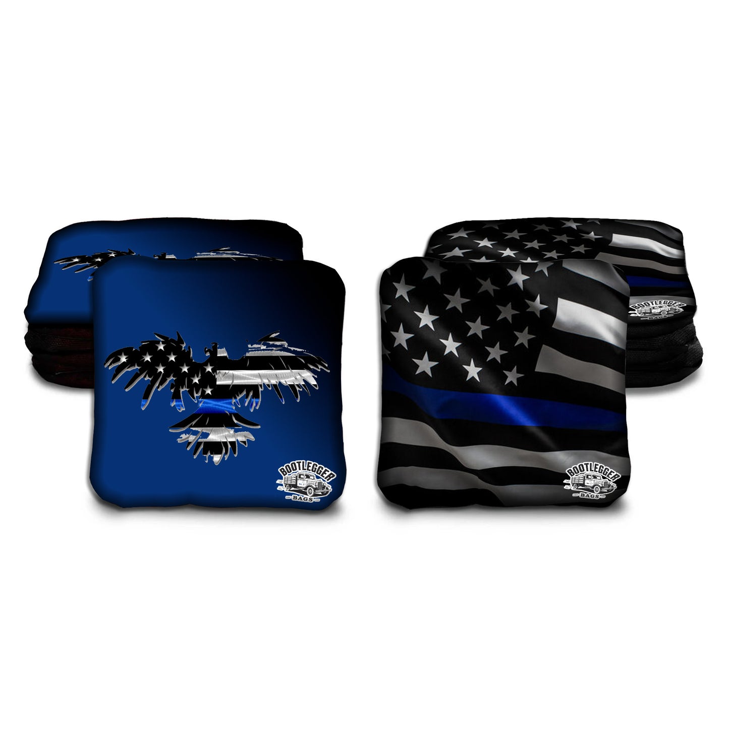 Thin Blue Line Eagle Cornhole Bags