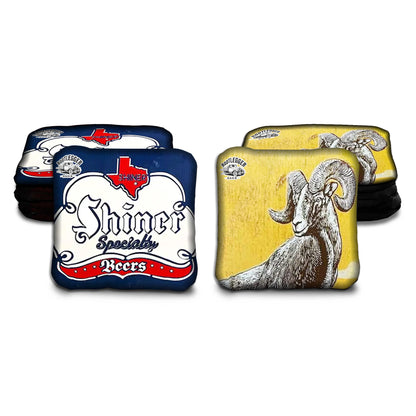 Shiner Bock Beer Fan Art Cornhole Bags