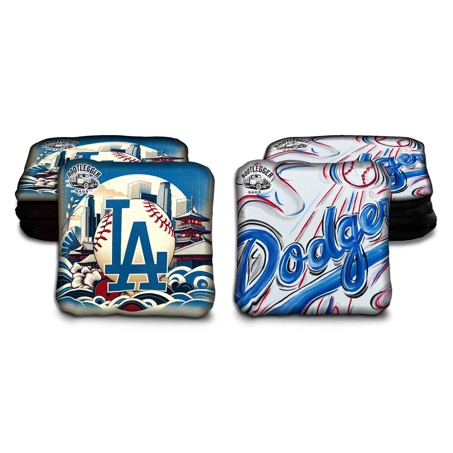 LA Dodgers Fan Art Cornhole Bags