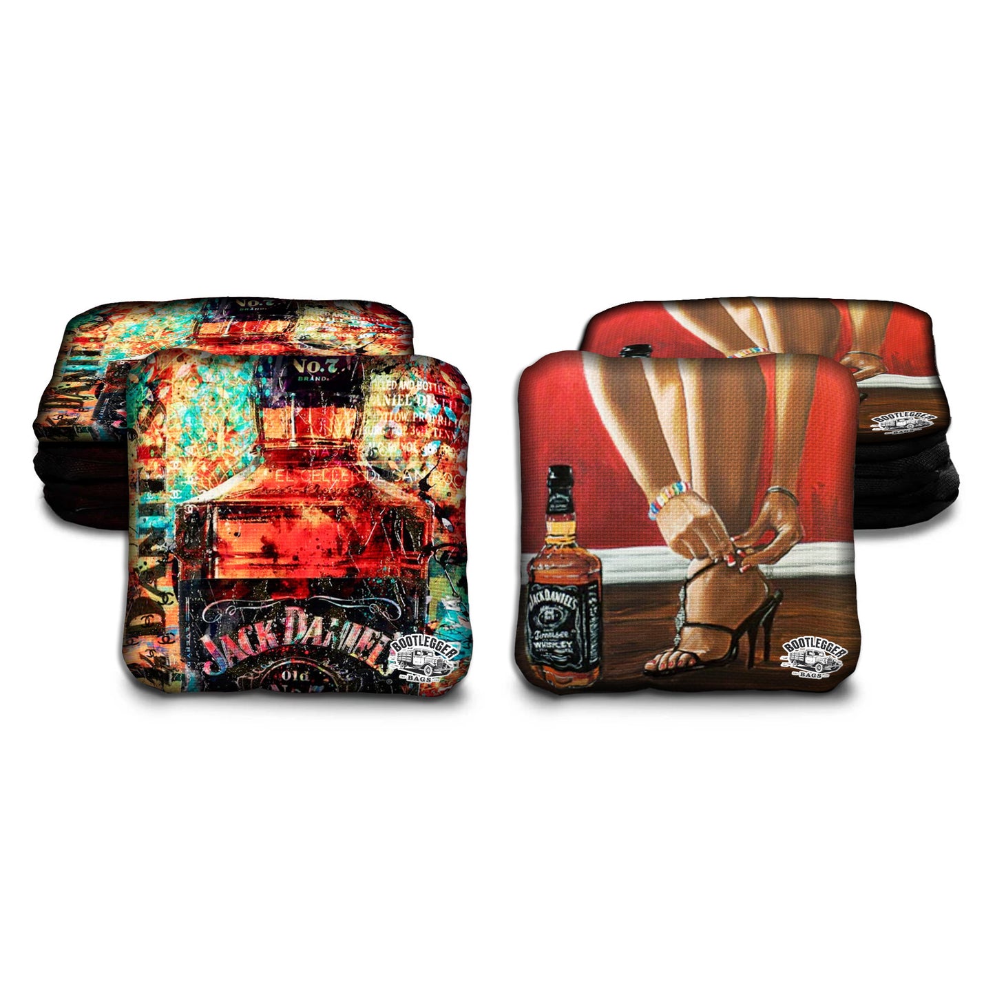 Jack Daniels Fan Art Cornhole Bags