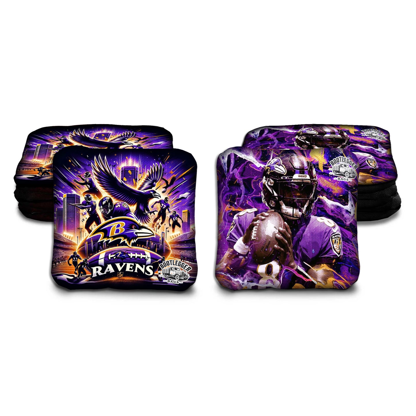 Baltimore Ravens Fan Art cornhole Bags
