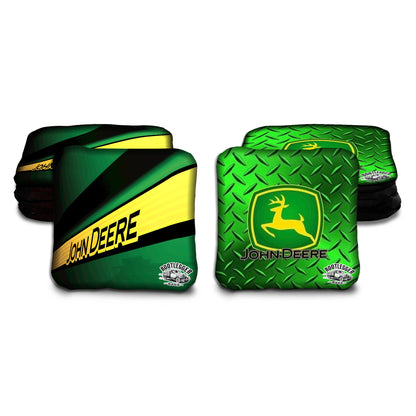 John Deere Green Gun Metal Cornhole Bags