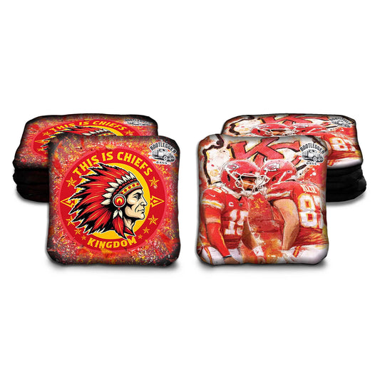 Kansas City Chiefs Fan Art Cornhole Bags