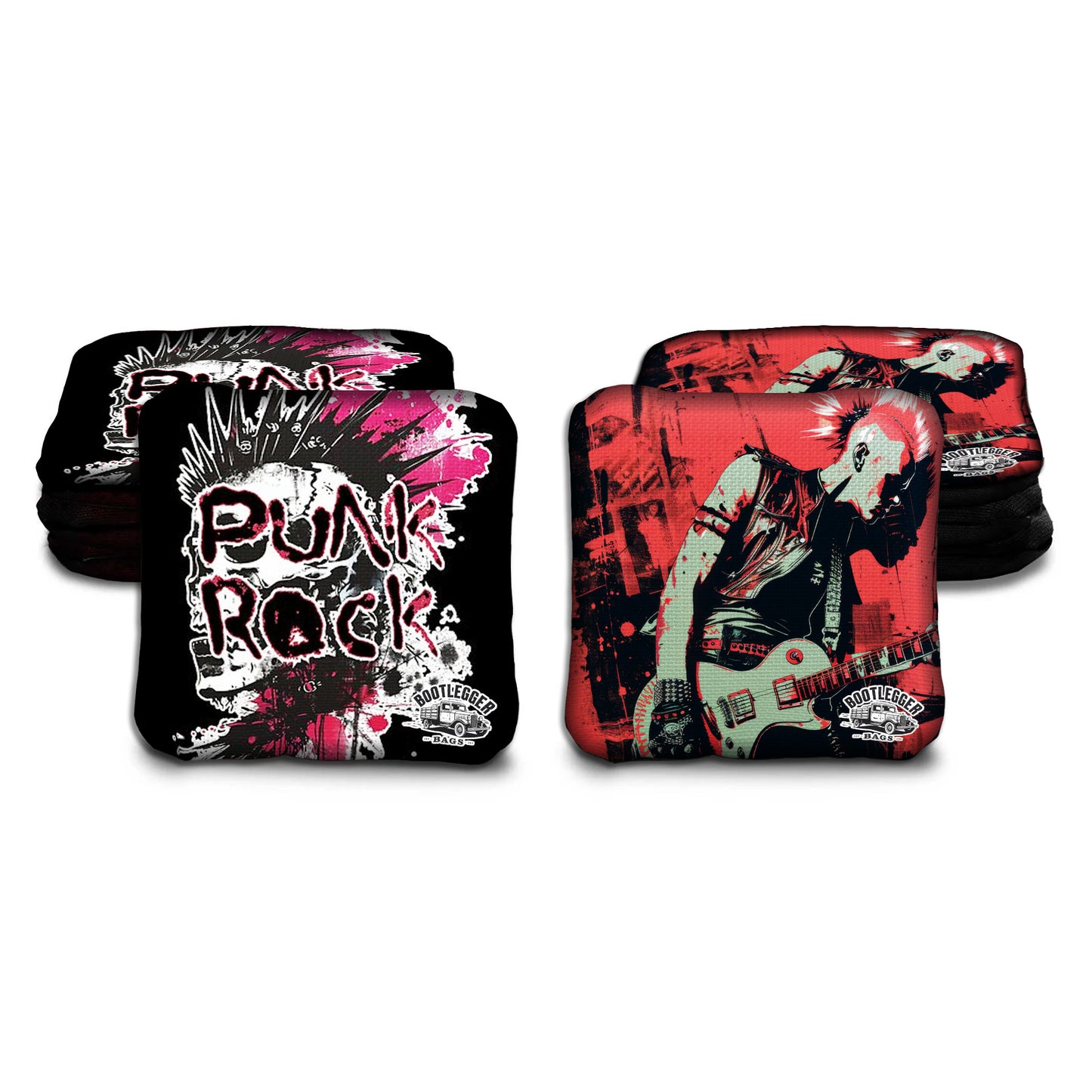 Punk Rock Themed Cornhole Bags