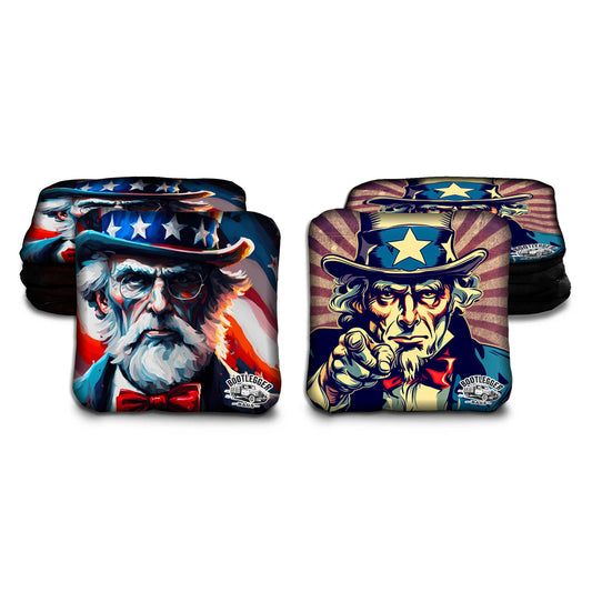 Uncle Sam American Flag Cornhole Bags