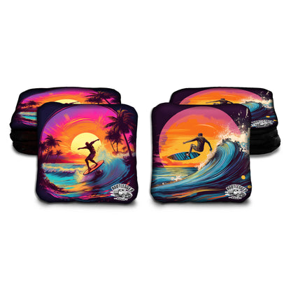 Surfing in Paradise Cornhole Bags