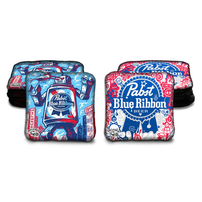 Pabst Blue Ribbon Fan Art Cornhole Bags
