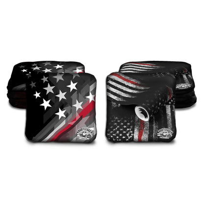 Thin Red Line Tape Line Cornhole Bags