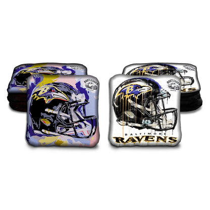 Baltimore Ravens Fan Art Cornhole Bags