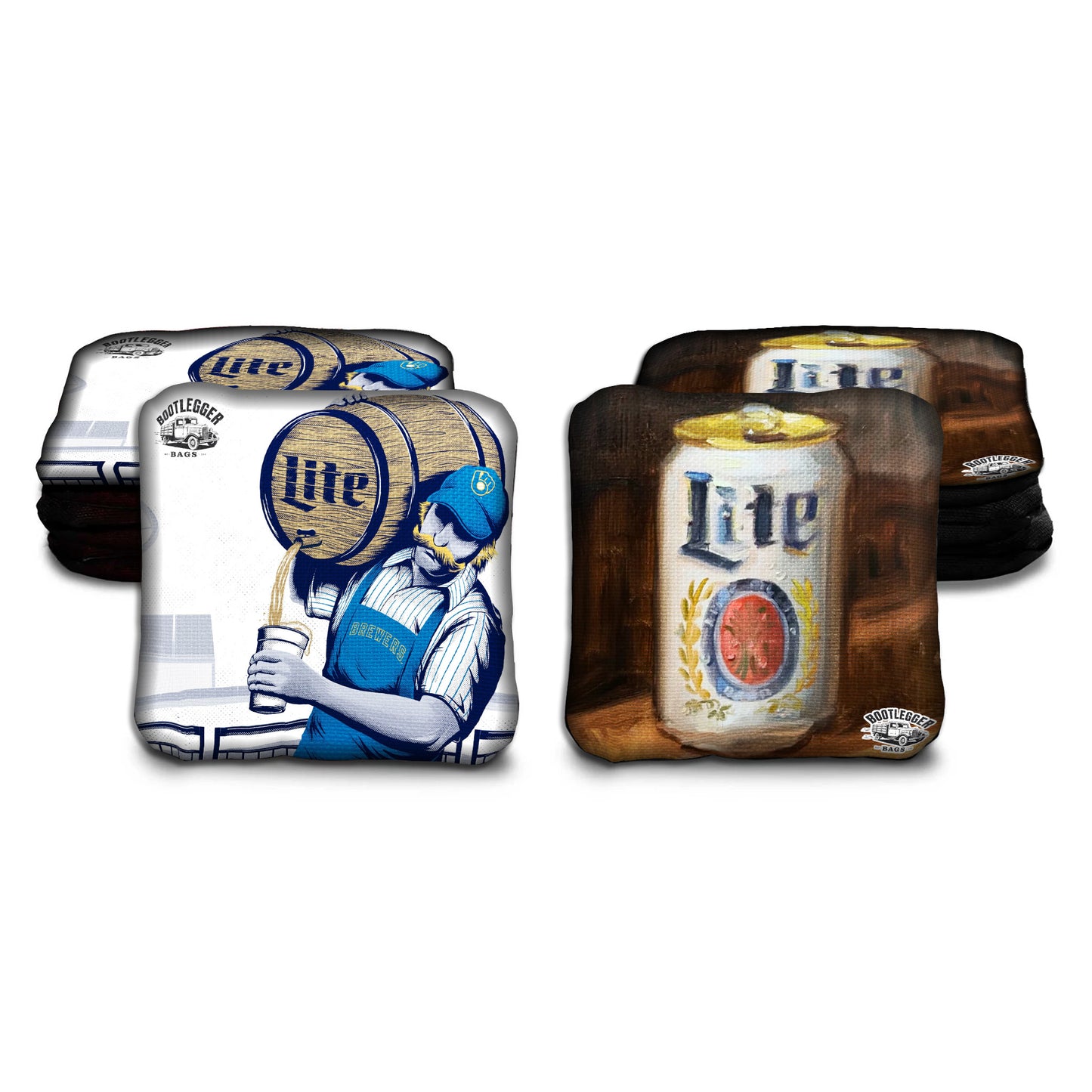 Miller Lite Fan Art Cornhole Bags