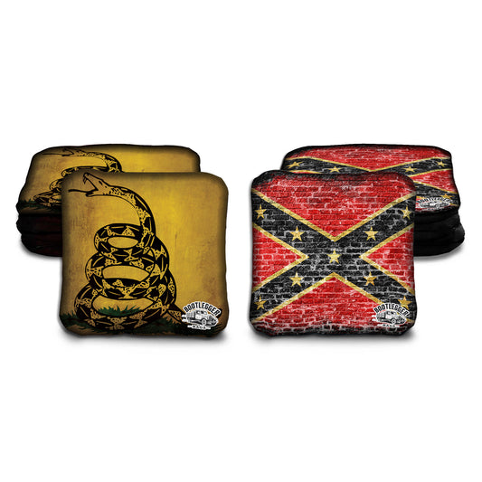 Confederate and Dont Tread on Me Flag Conhole Bags