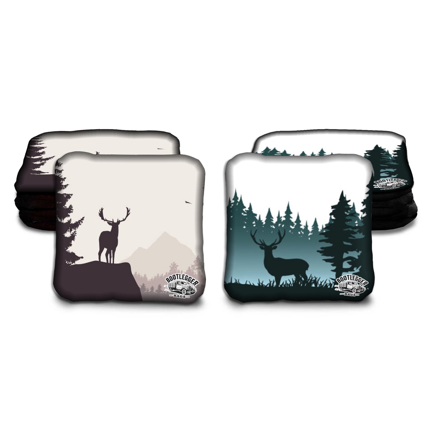 Buck Sillouette Hunting Cornhole Bags