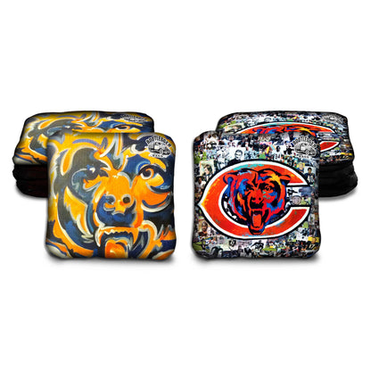 Chicago Bears Fan Art Cornhole Bags