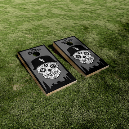 Chicago White Sox Candy Skull Cornhole Wraps/Skins