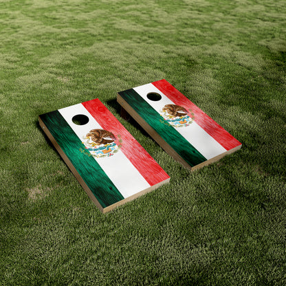 Mexican Flag Cornhole Wraps/Skins