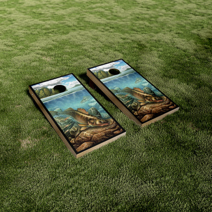 Walleye Underwater Artistic Cornhole Wraps/Skins