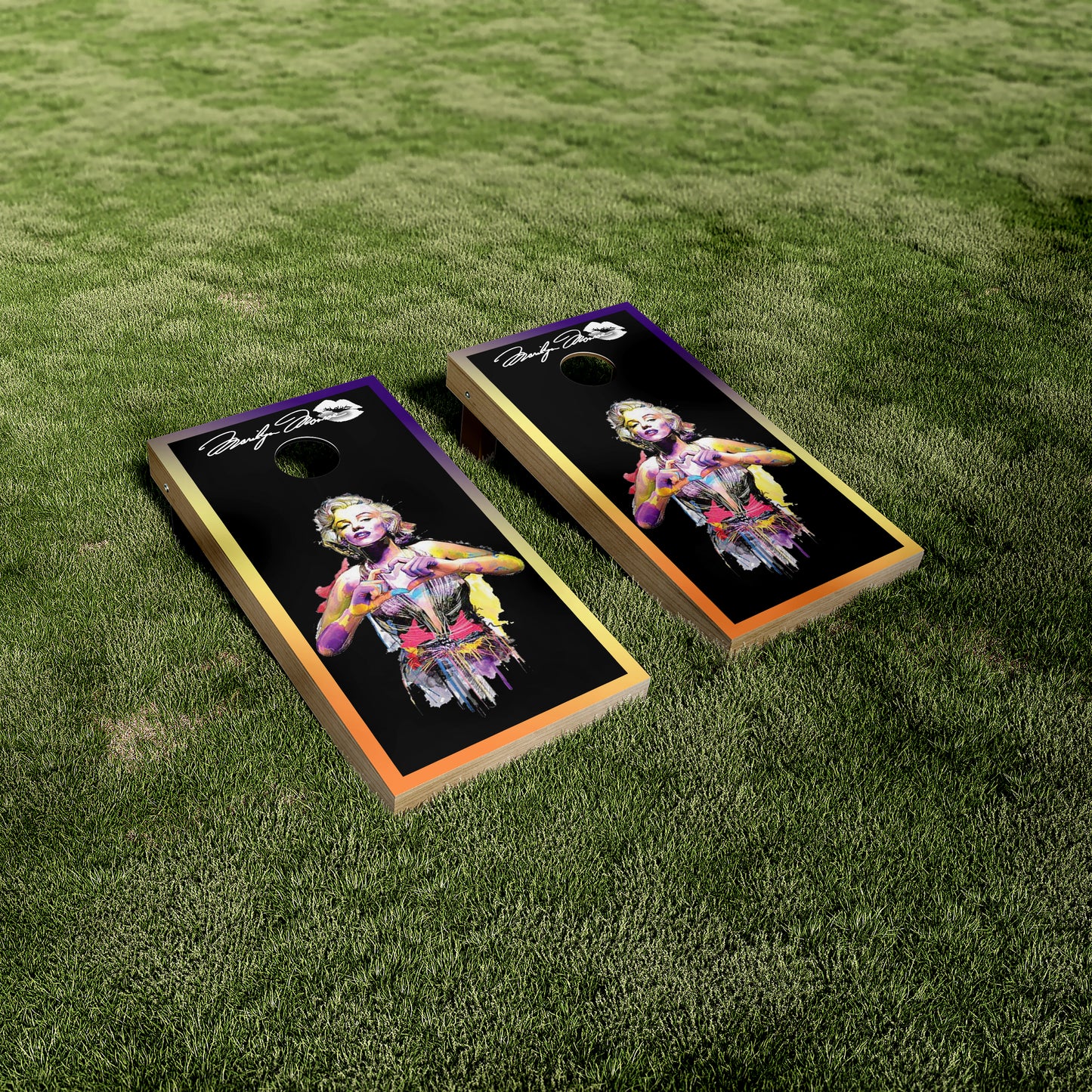 Marilyn Monroe Watercolor Cornhole vinyl Wraps/Skins