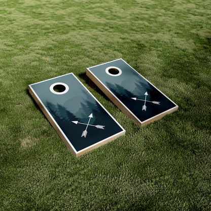 Pine Trees Mountains Cornhole Vinyl Wraps/Skins