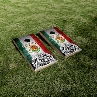 Mexican Flag Cornhole Vinyl Wraps/Skins
