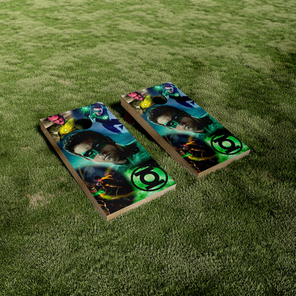 Green Lantern Superhero Cornhole Vinyl Wraps/Skins