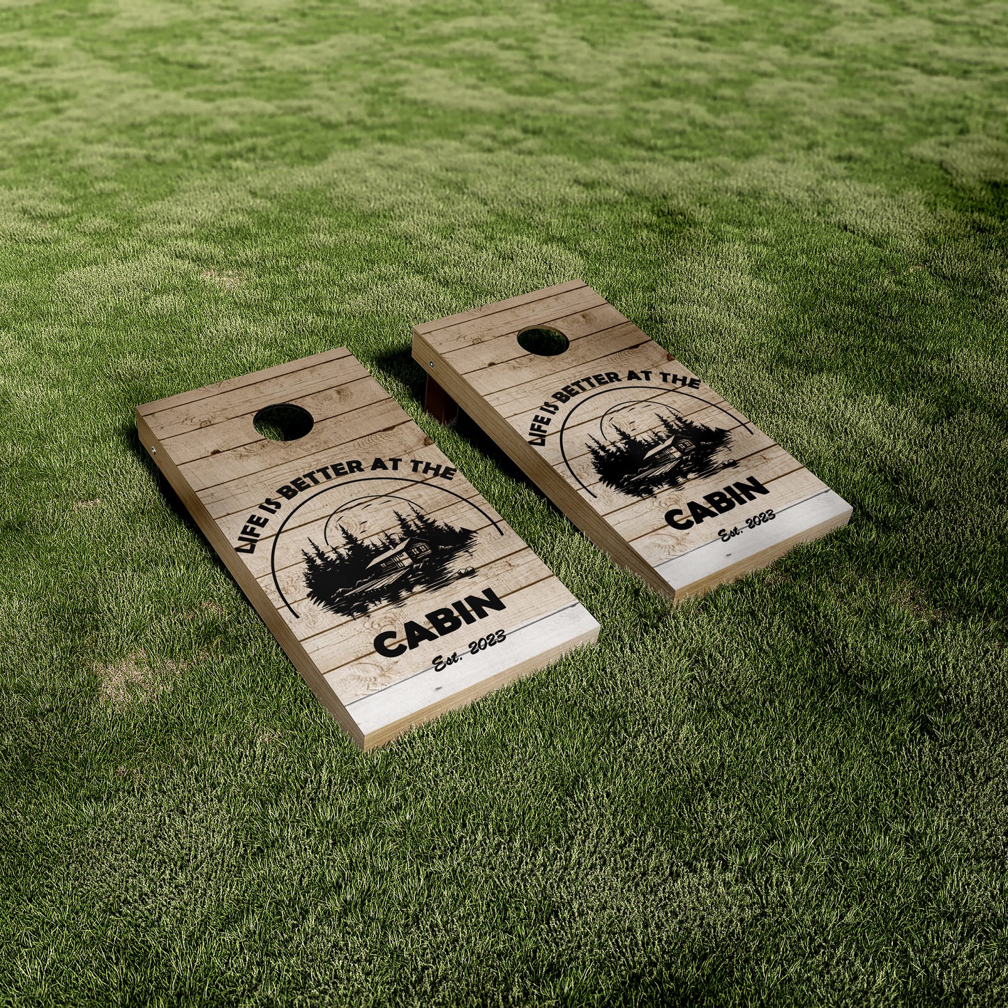 Life is Better at The Cabin Cornhole Vinyl Wraps/Skins