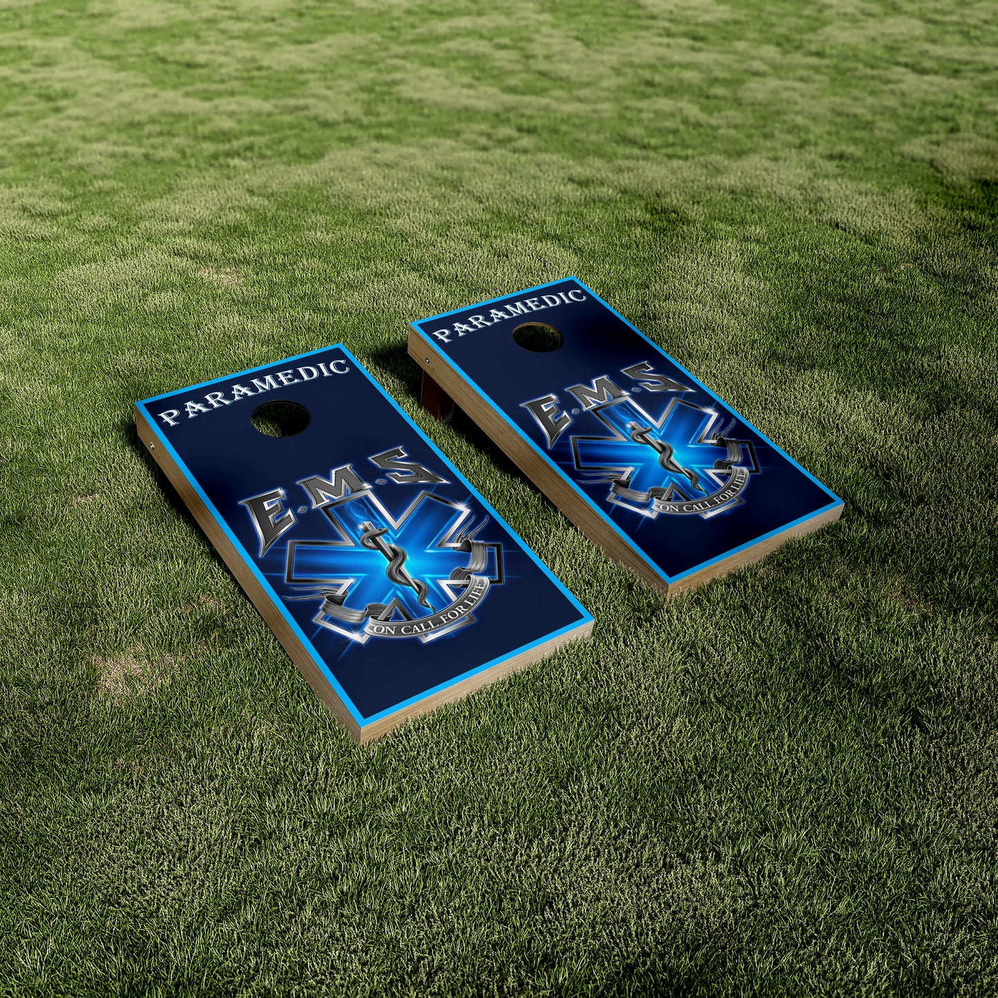 Paramedic Star Cornhole Vinyl Wraps/Skins