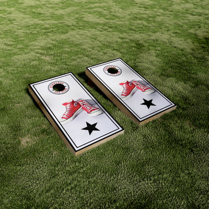 Converse Red Sneakers Cornhole Wraps/Skins