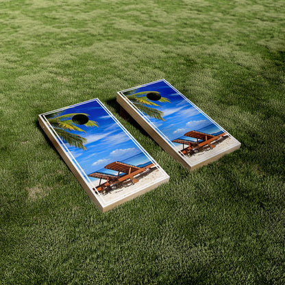 Beach Chairs and Palm Trees Vinyl Wraps/Skins