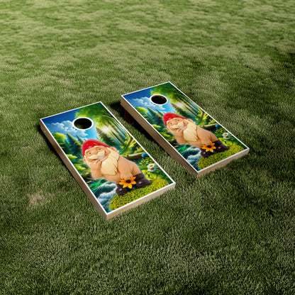 Bashful Forest Gnome Cornhole Wraps/Skins