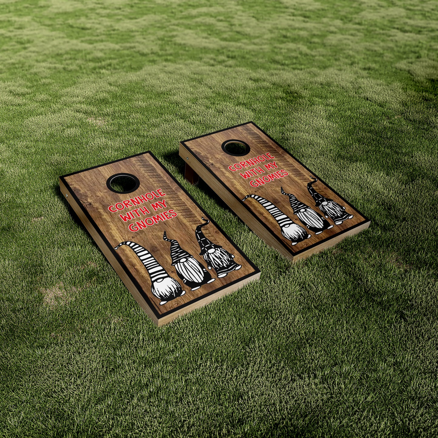Hanging with my Gnomies Cornhole Wraps/Skins