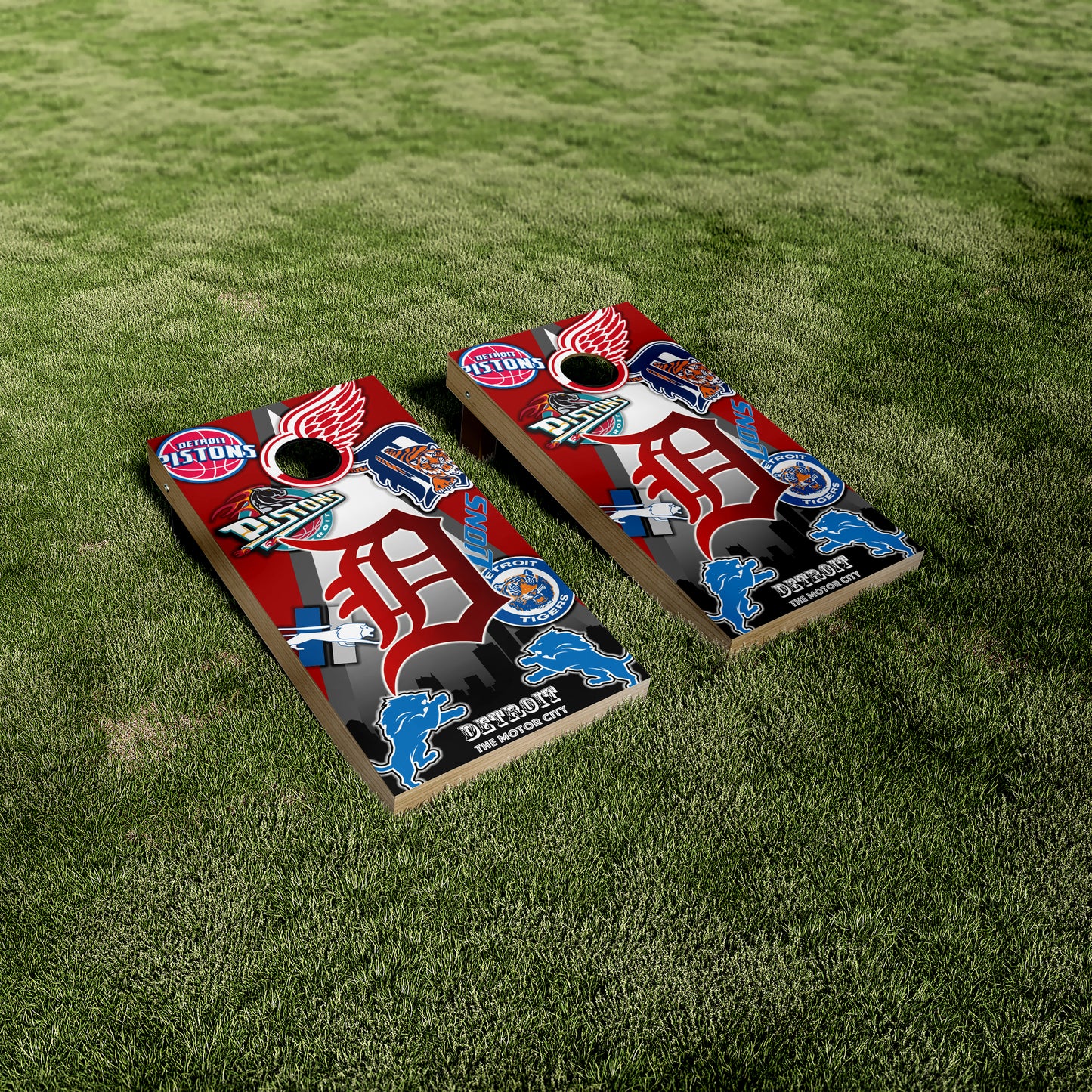 All Detroit Sports Teams Cornhole Wraps/Skins